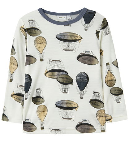 Name It Bluse - Uld - NmmWillitus - Snow White/AIR BALLOON