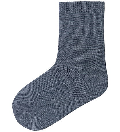 Name It strømper - 4-pak - Uld/Bomuld - NmmWak - Folkstone Gray/