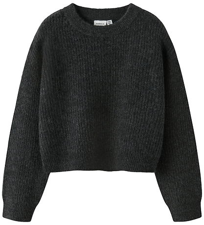 Name It Bluse - Noos - Strik - NkfHolly - Dark Grey Melange