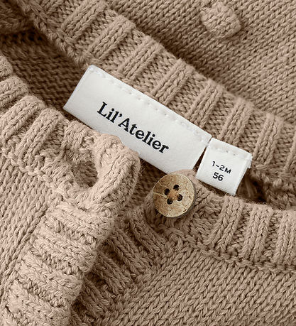 Lil' Atelier Cardigan - Strik - NbfEmlen - Oxford Tan
