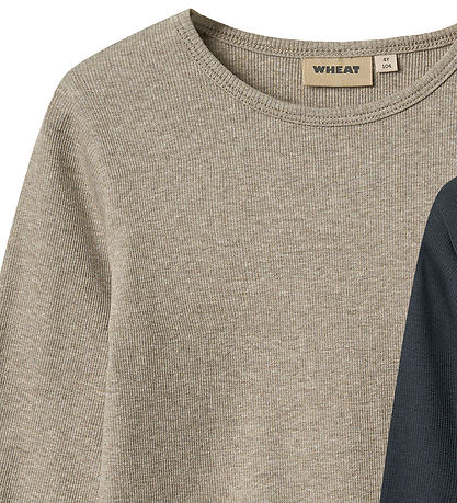 Wheat Bluse - Rib - 2-pak - Stig - Navy/Beige