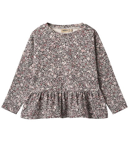 Wheat Bluse - Carolina - Purple Stone Flowers