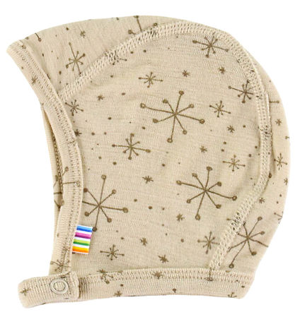 Joha Babyhjelm - 1-lags - Uld - Beige m. Stjerner
