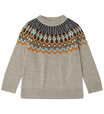FUB Bluse - Strik - Uld - Oat Melange