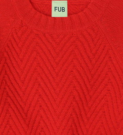 FUB Bluse - Strik - Uld - Signal Red
