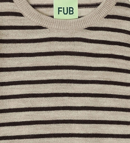 FUB Body l/æ - Strik - Uld - Oat Melange/Mocca