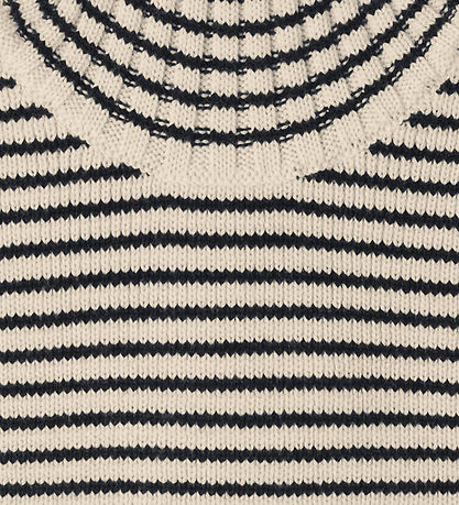 FUB Halsedisse - Strik - Uld - Ecru/Dark Navy