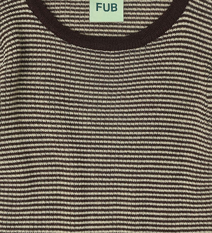 FUB Bluse - Rib - Strik - Uld - Mocca/Wheat