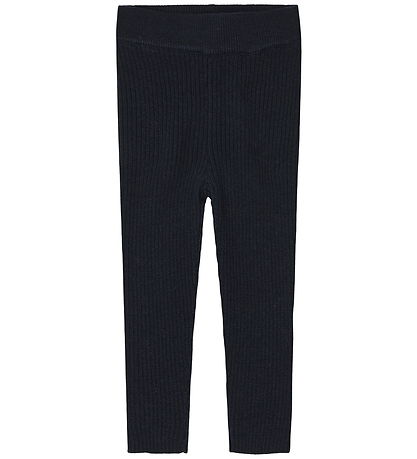 FUB Leggings - Rib - Strik - Uld - Dark Navy