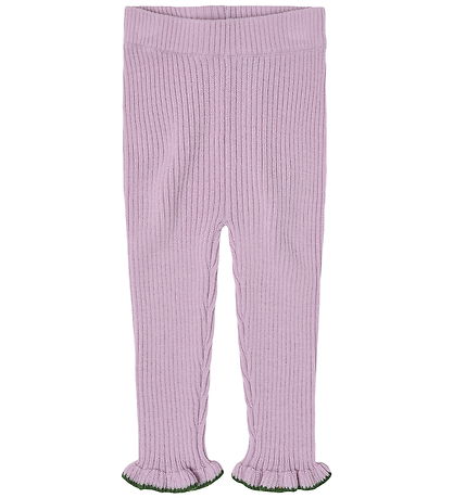 FUB Leggings - Rib - Strik - Uld - Iris