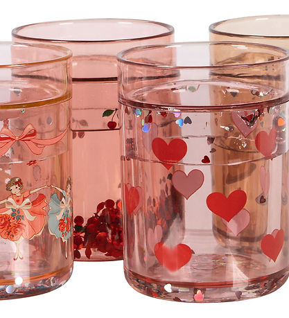 Konges Sløjd Glitter Kopper - 4-pak - Rose Multi