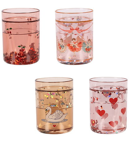 Konges Sløjd Glitter Kopper - 4-pak - Rose Multi