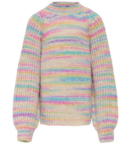 Kids Only Bluse - Strik - KogCarma - Pumice Stone/w. Multi Space