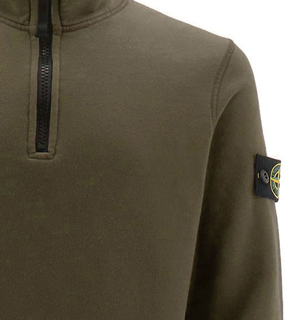 Stone Island Sweatshirt m. Lynlås - Military Green