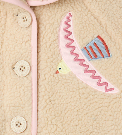 Stella McCartney Kids Fleecejakke - Beige/Embroidery