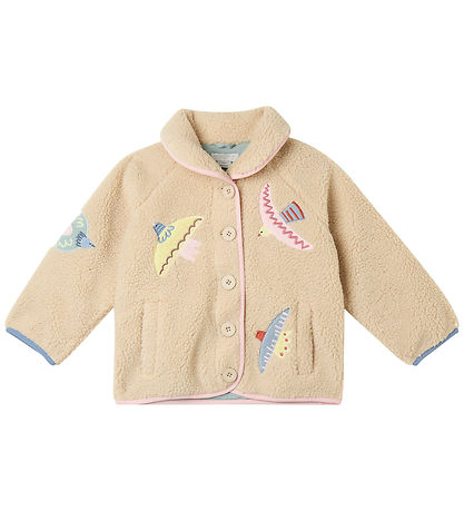 Stella McCartney Kids Fleecejakke - Beige/Embroidery