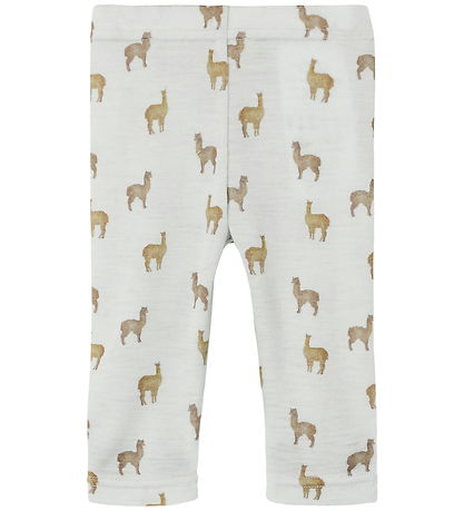 Lil Atelier Leggings - NbmNoel - Uld - Gray Dawn/LAMA