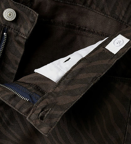 LMTD Bukser - Wide - NlfZebra - Chocolate Brown/BLACK ZEBRA