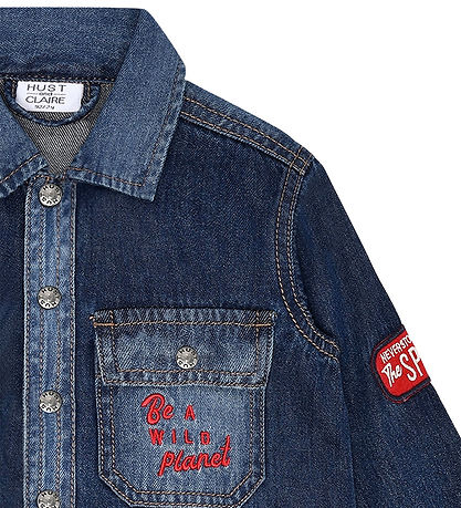 Hust and Claire Skjorte - Ravn - Dark blue denim
