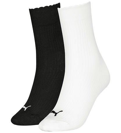 Puma Strømper - 2-pak - Hvid/Sort