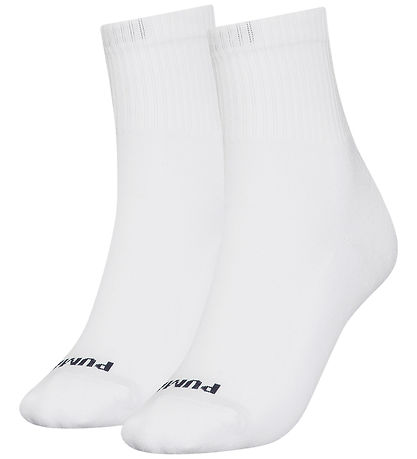 Puma Strømper - Short Crew - Heart Logo - 2-pak - Hvid/Sort