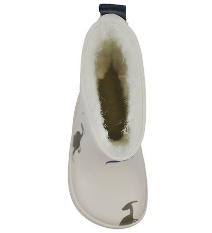 Bundgaard Gummistøvler m. For - Wide Fit - aspen - Ivory Dino