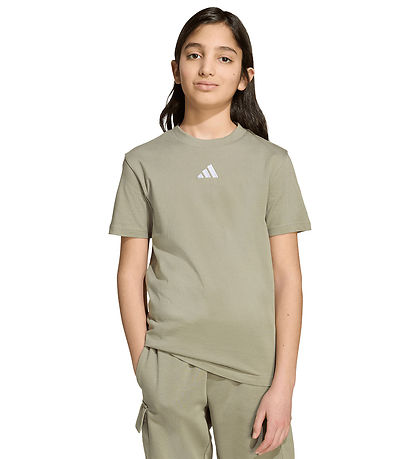 adidas Performance T-shirt - 160 - Silver Pebble/Hvid