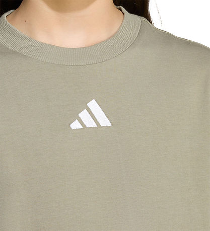 adidas Performance T-shirt - 160 - Silver Pebble/Hvid