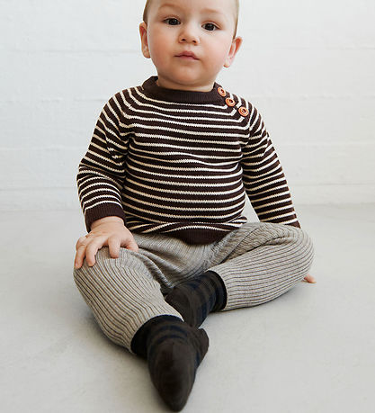 FUB Leggings - Rib - Strik - Uld - Oat Melange
