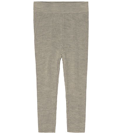 FUB Leggings - Rib - Strik - Uld - Oat Melange