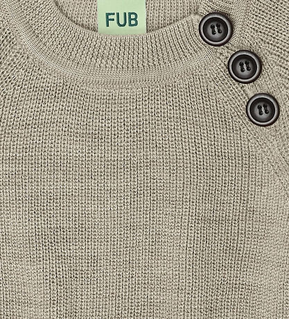 FUB Bluse - Strik - Uld - Oat Melange