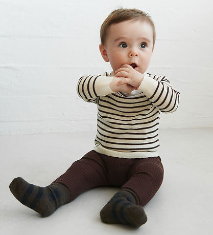 FUB Leggings - Rib - Strik - Uld - Mocca