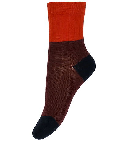 FUB Strømper - Uld - Rib - 2-pak - Cranberry