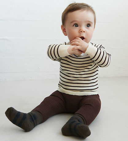 FUB Strømper - Uld - Check - 2-pak - Mocca/Dark Navy