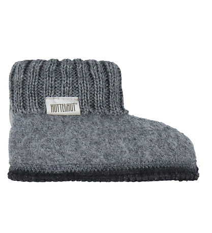 Huttelihut Hjemmesko - Uld - Medium Grey Melange