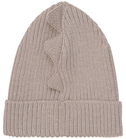 Huttelihut Hue - Uld - Strik - Dino - Camel Melange m. Takker
