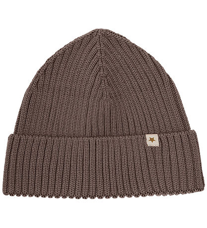 Huttelihut Hue - Uld - Strik - Brown Melange