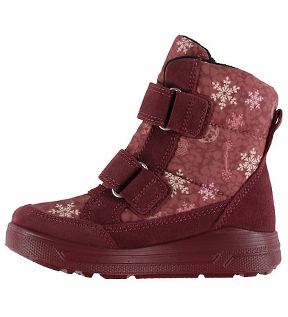 ECCO Vinterstøvler - Urban Snow - Dark Ruby/Snowflake Print