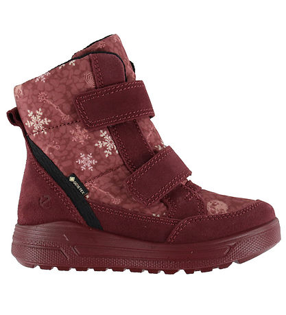 ECCO Vinterstøvler - Urban Snow - Dark Ruby/Snowflake Print