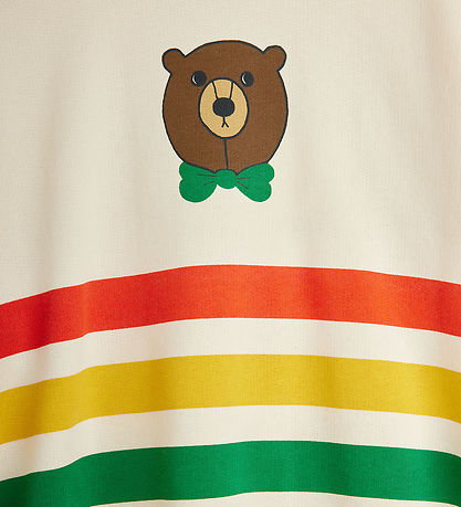 Mini Rodini Sweatshirt - Bear Stripe - Off-White