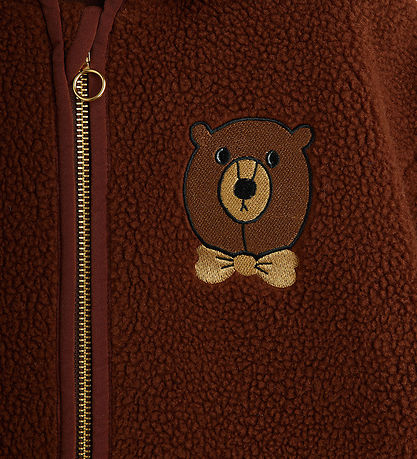 Mini Rodini Fleecejakke - Bear - Brown