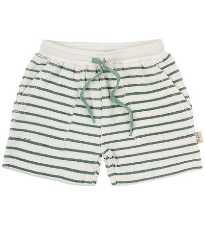 Petit Piao Sweatshorts - Pocket - Off white/green