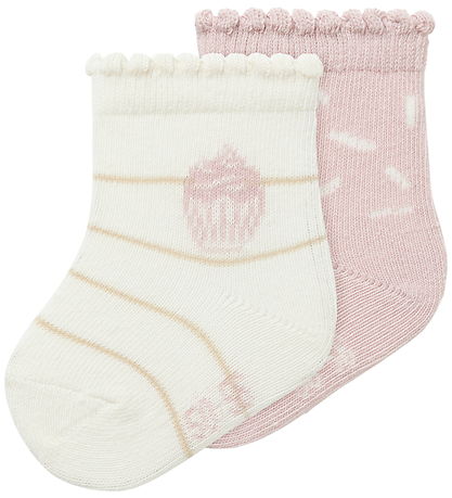 Name it Strømper - NbfNupcake - 2-Pak - Cloud Dancer/Burnished L