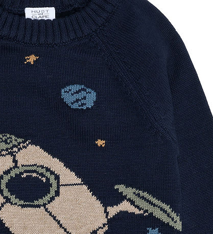 Hust and Claire Bluse - Strik - Pelle - More Navy