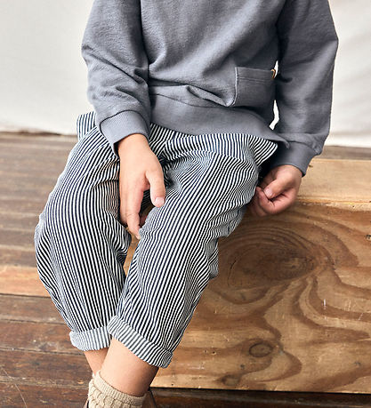 Lil Atelier Jeans - Loose - NbmKasper - Dark Blue Denim/White