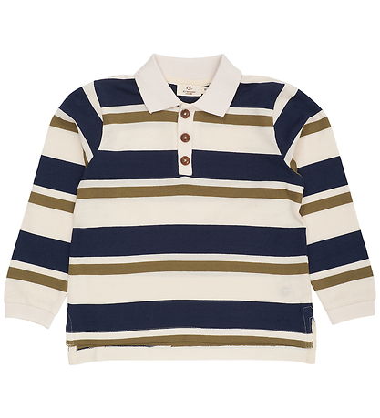 Copenhagen Colors Polobluse - Striped Pique - Green Combi