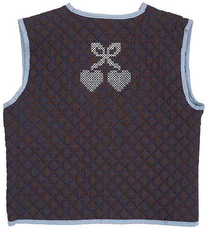 Copenhagen Colors Vest - Quiltet - Brun/Blå Tern