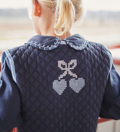 Copenhagen Colors Vest - Quiltet - Brun/Blå Tern