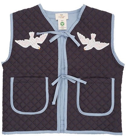 Copenhagen Colors Vest - Quiltet - Brun/Blå Tern