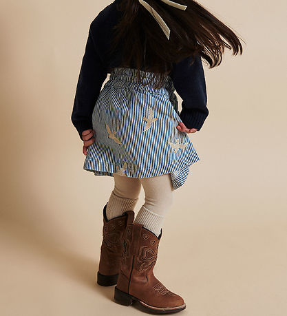 Copenhagen Colors Nederdel - Denim Blue Stripe